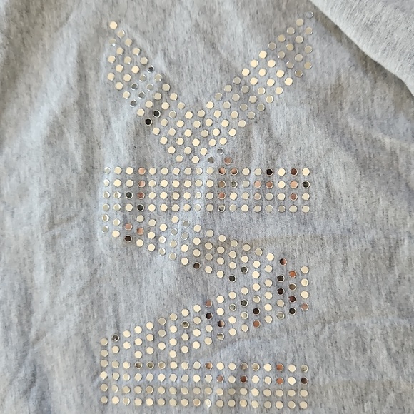 Michael Kors Small Gray Sweatshirt with Silver Studded Logo - Picture 8 of 10